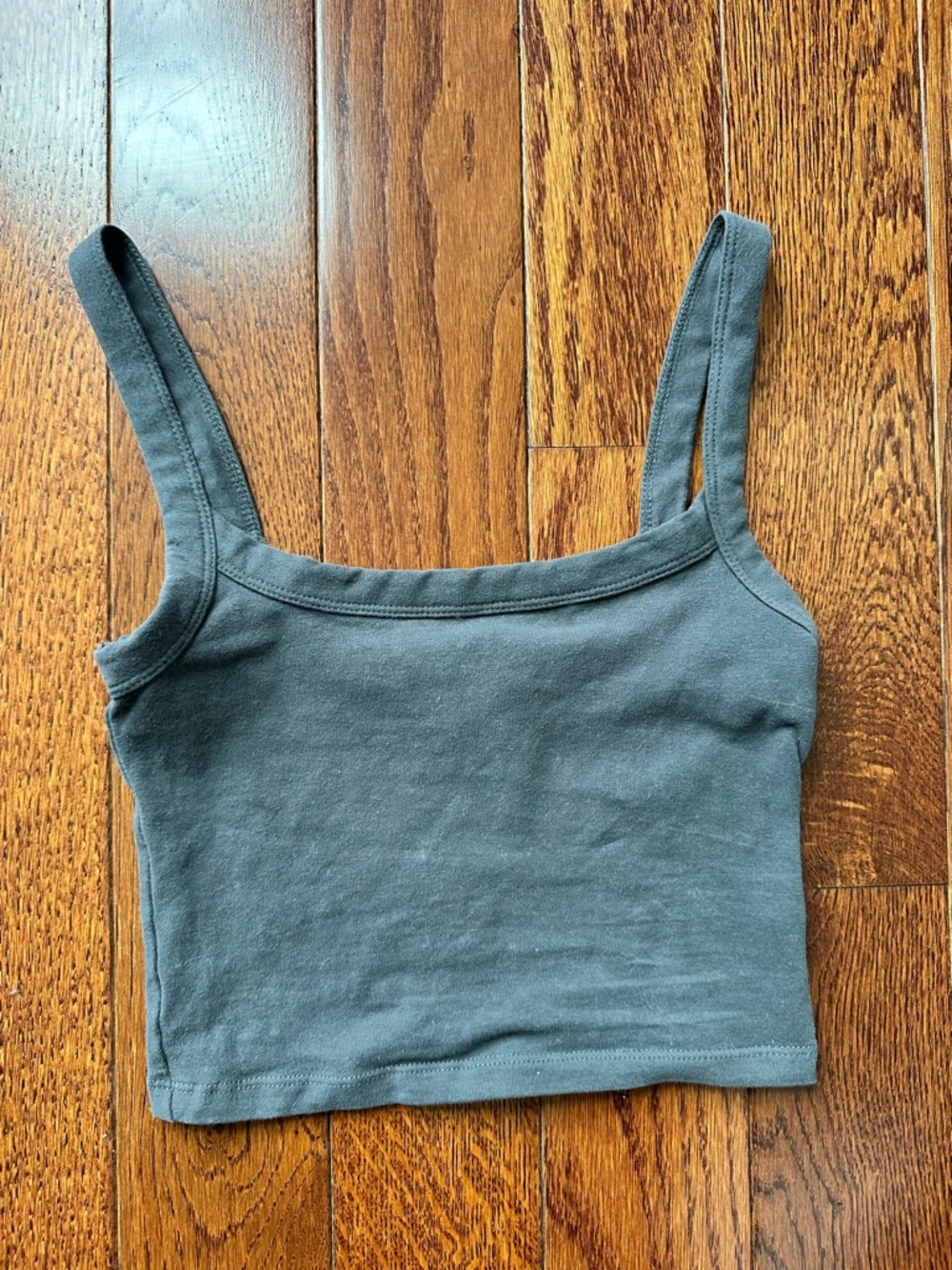H&M Slate Gray Cropped Tank Top
